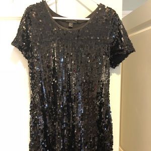 Forever 21 Sequin Short Sleeve Dress NWOT